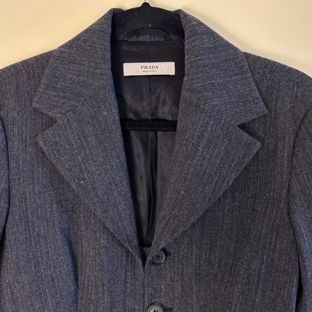Prada Charcoal‎ Wool Jacket - Picture 3 of 9